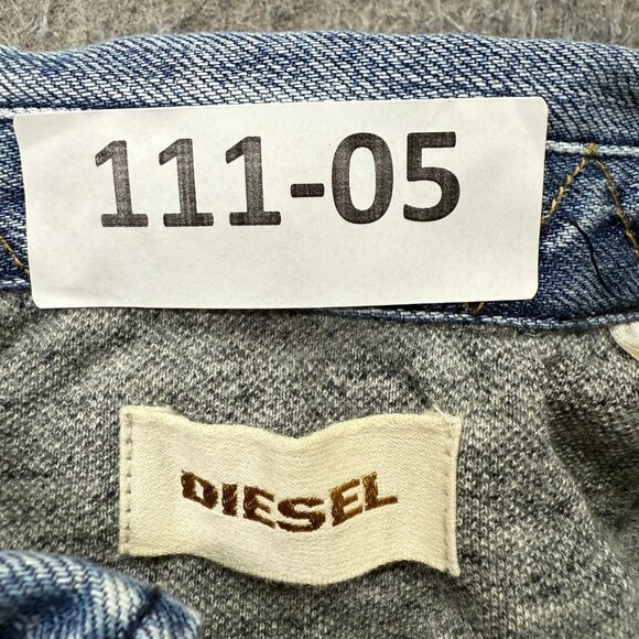 Diesel Polo Shirt Men XL Gray Blue Popover Short Sleeve - Picture 13 of 13